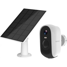WUUK Überwachungskamera Aussen Add-on Solar Kamera, 2K WLAN Kamera Outdoor Homekit,Kompatibel mit Alexa/Google Home,2.4G/5G WiFi,Bewegungserkennung,Erfordert Basisstation