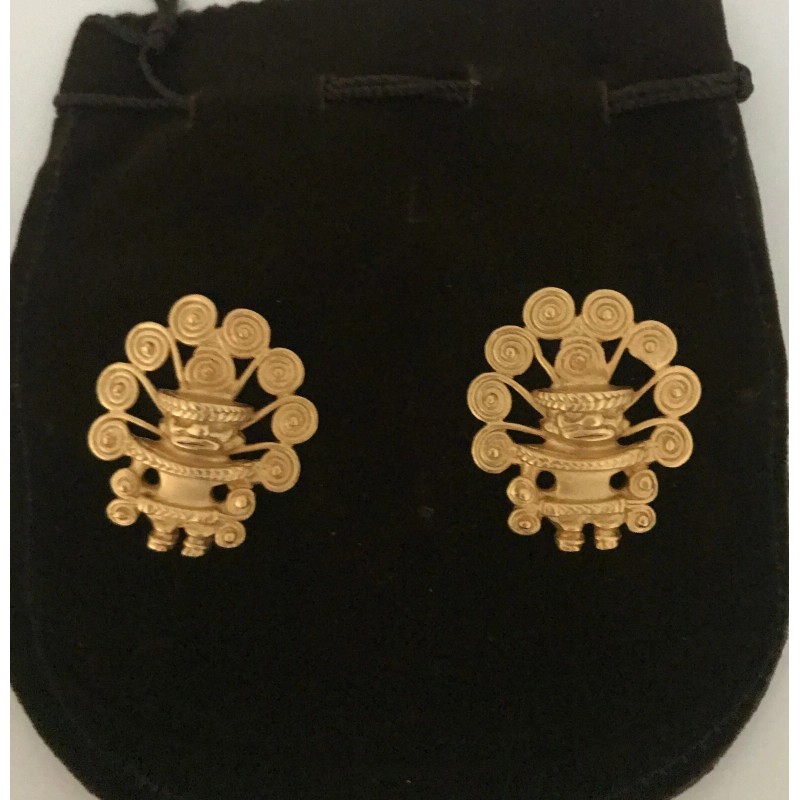 joyas precolombinas , Pre columbian Jewelry Reproduction 24 Kt gold