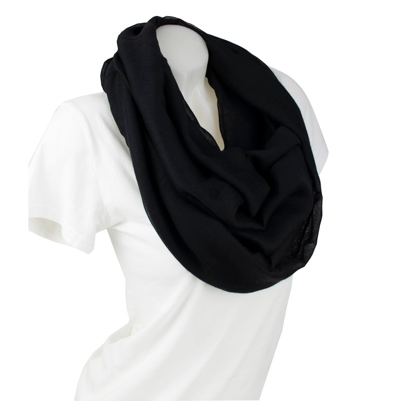 Gloop 01122-01123-P Women's Elegant Plain Loop Scarf, Tube Scarf, Plain
