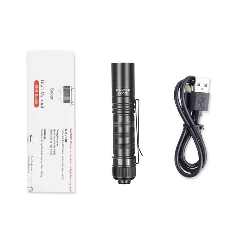 ThruNite Saber EDC Mini Flashlight Max 141 Meters USB-C Rechargeable