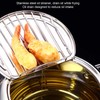Japanese Mini Stainless Steel Frying Pot with Thermometer Induction Cooker