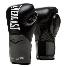 Everlast Unisex - Adult Boxing Gloves Pro Style Elite Gloves Black/Grey 10oz
