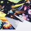 Serborlur Blacklight Sun and Moon Tapestry UV Reactive Psychedelic Floral