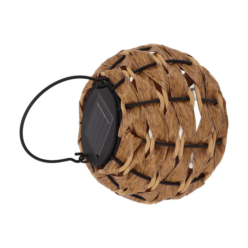 Outdoor Solar Lantern LED Waterproof Hollowed Rattan Ball Solar Hanging