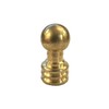 Solid Brass Ball Finial 1 1/8" Tall CNC Machined 1/4-27