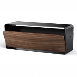 TREELOG Mailbox for House - Easy to Install Wall Mount, Walnut & Galvanized Steel Rust-Proof Metal Post Box, Wall Mount Mail Box for Outside, 16.1" x 6.4" x 5.5"