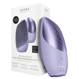 GESKE SmartAppGuided™ Sonic Thermo Facial Brush | 6 in 1 | Skin Cleansing | Cleansing Brush with Thermal Function | Facial Massager | Electric Facial Brush | Facial Cleansing Device