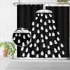 MCCKTIU Black and White Shower Curtain RV Shower Curtain Shower