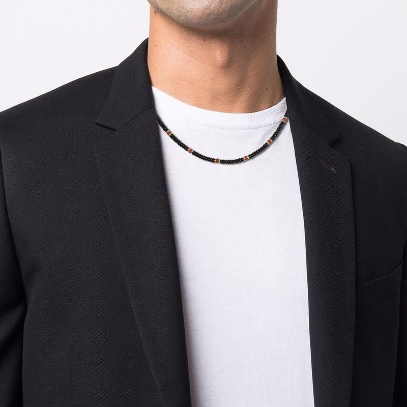 GAVU Gemstone Pearl Necklace for Men, Stone, No Gemstone