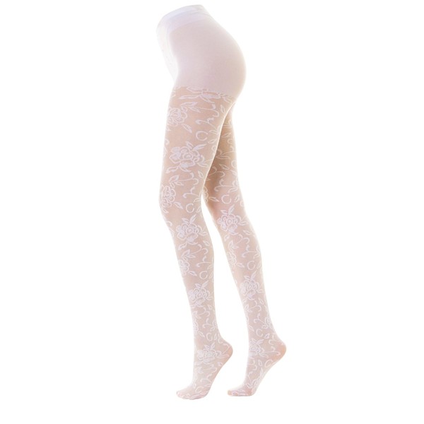 Gi&Gi Pattern Tights Made of Bond Silver Ladies 40 Denier