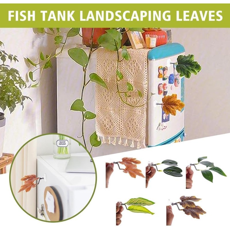 JJLFresheners Betta Fish Leaf Pad,Plastic Plant Betta Hammock Leaf Bed,Simulating
