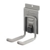 TRINITY Heavy Duty Slatwall Double Hooks with Spring-Lock, 4-Inches, Gray,