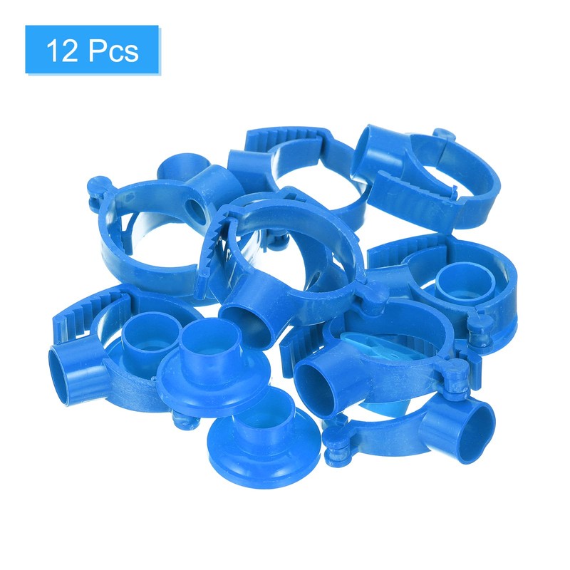 sourcing map 12Pcs PVC Pipe Clamps with Base, Fit for