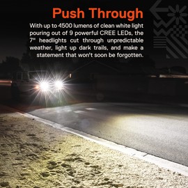 TRUE MODS 7-inch H6024 LED Headlights for Jeep Wrangler JK Unlimited JKU TJ LJ CJ TJ Accessories [High/Low Sealed Beam] Head Lights for Chevy Ford GMC Dodge Mazda Nissan Hummer H1 H2