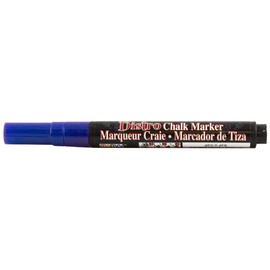 JAM PAPER Dustless Erasable Chalk Markers - Fine Point Liquid Chalk Marker - Blue - 2/Pack