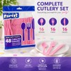 Heavy Duty Plastic Cutlery 48-Piece Set (Spoons, Forks, Knives)