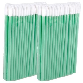 P-Beauty Cosmetic Accessories Microfibre Lip Brush Suitable for Eyelash Extension, Disposable Lip Brush, Cosmetic Lip Brush, Lint-Free Brush, Lipbrush, Green, 50-500 Pieces (50)