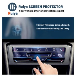 Ruiya 2024 Tiguan Screen Protector for VW Tiguan Air Conditioner Touch Screen,for 2022-2024 Volkswagen Tiguan Accessories Plastic Nano Films Compatible with 2022 2023 2024 VW Tiguan(2 Packs)