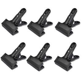 Generic Pack of 6 Spring Clamps, Spring Clamps, Metal Strong, Metal Clips, Black, Large, Photo, Background Clamps for Photo Studios, Home, Bikes, Drawing Boards