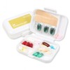 Double safety device 8 compartment design case DOUBLE travel portable multi-purpose plastic container yellow 2ea