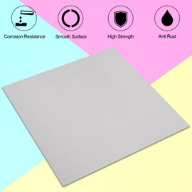 430 Stainless Steel Sheet Metal 12" x 12" x 1/32" Inch Metal Plates for Magnetic Mount Board Wall 20GA(0.80MM) 430 Stainless Steel Shim Stock Plates Metal Sheets for Crafting, Kitchen DIY, Office