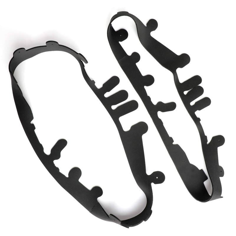 Areyourshop Headlight Lens Replacement Black Trim Gaskets for 2005-2013 C6