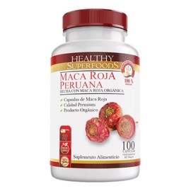 Maca Roja Pura Orgánica Premium 100 Capsulas 500mg