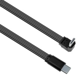 90 Degree USB2.0 Type-C Male to Malet Cable Flat Shot Soft and Pliable RightAngle USB Type-c Cable Supports Charging,Data for Car&Tablet & Mobile Phone or USB-C Devices (CMST/CMUP, 10CM/0.3FT)
