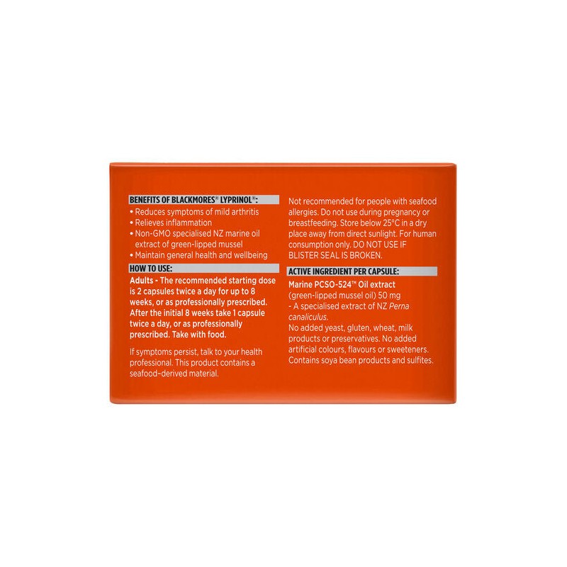 Blackmores Lyprinol 100 Capsules