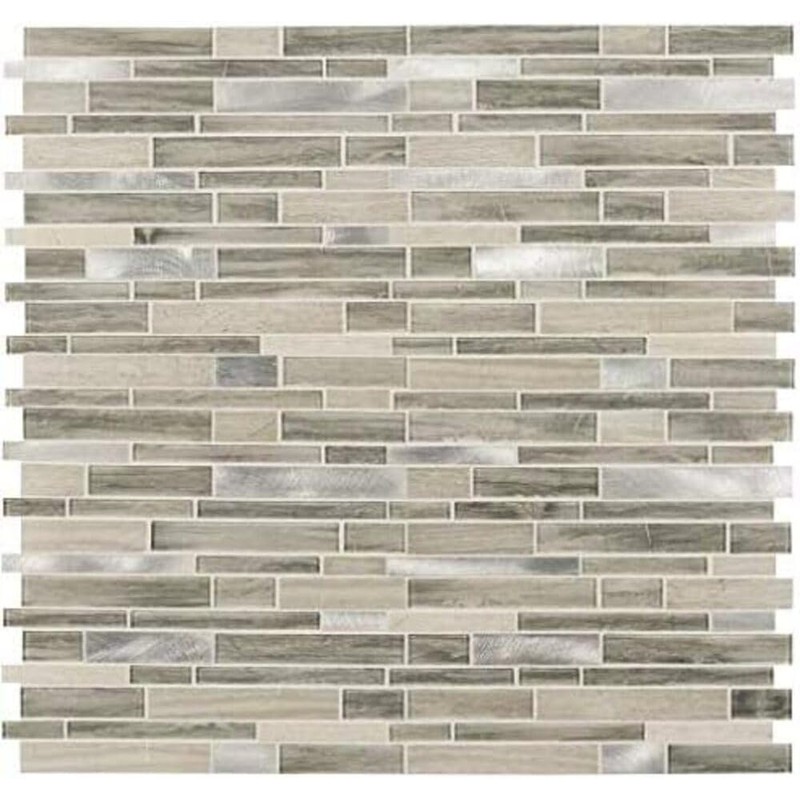 Tenedos Ocotillo Blend Glass Stone Metal Mosaic Tile 12x12 Mesh-Mounted