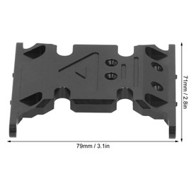 RC Gearbox, Gearbox Transmission Holder 79x71mm/3.1x2.8in Center Transmission Skid Plate for SCX10 II 90046 90047 90075 RC Car (Black)