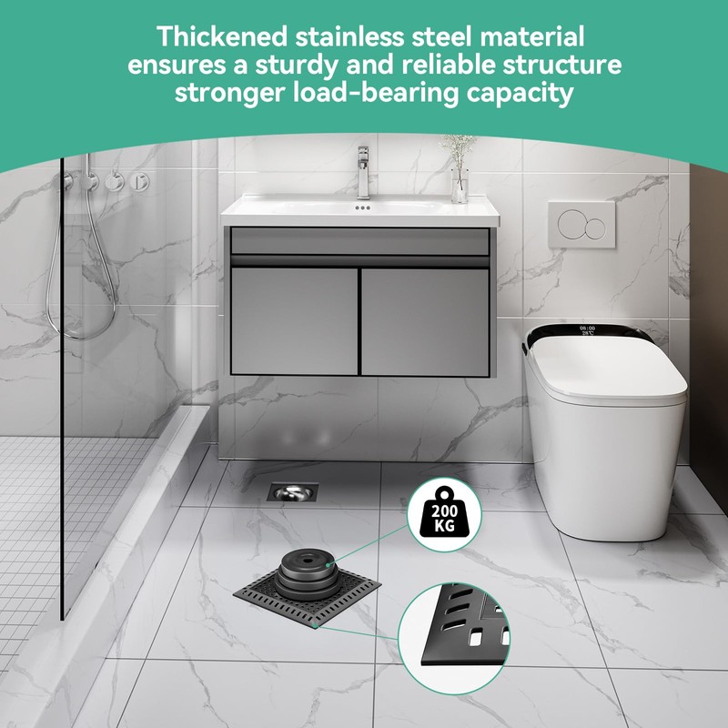 USAHANKE Drain Hair Catcher for Bathroom Sink,4.8" Stainless Steel and