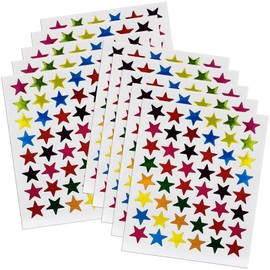 1920 Pieces Foil Star Stickers for Reward, Behavior Chart, DIY, Student Planner and School Classroom Teacher Supplies, 0.6" Diameter-Colorful