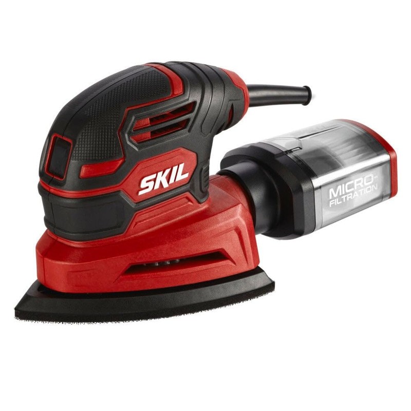 SKIL Corded Detail Sander, Includes 3pcs Sanding Paper and Dust