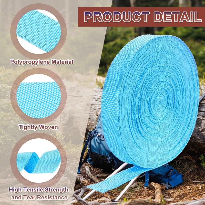 sourcing map Nylon Webbing Strap, 22 Yards x 1" Polypropylene