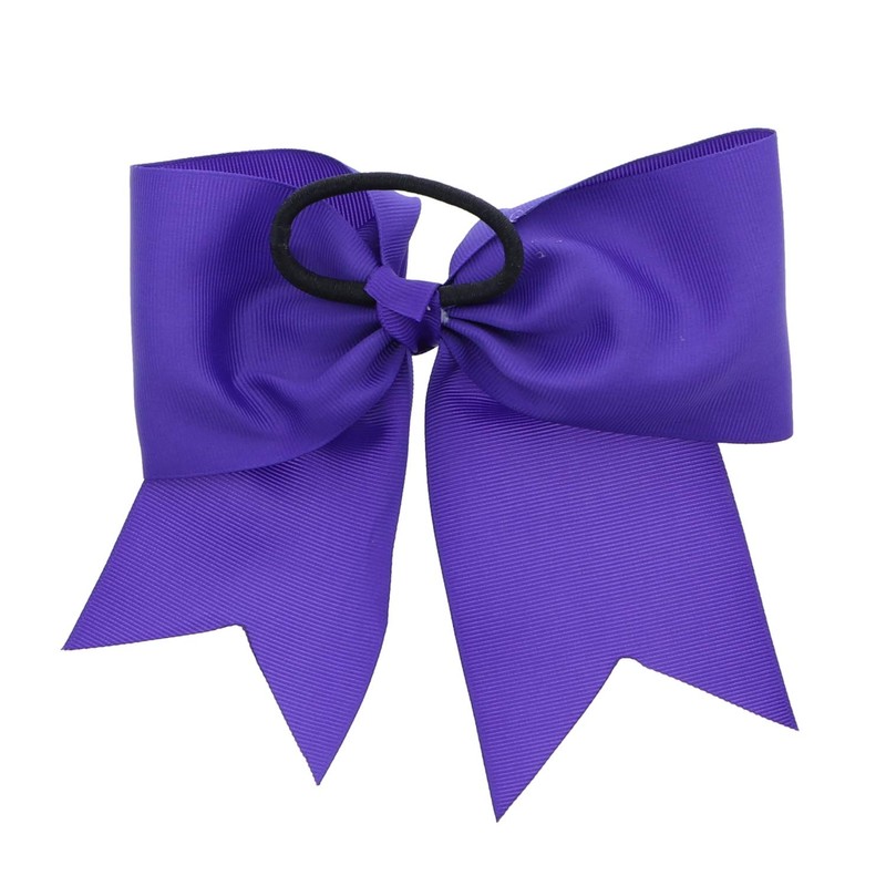 Purple Jumbo Bow Pony with Tails