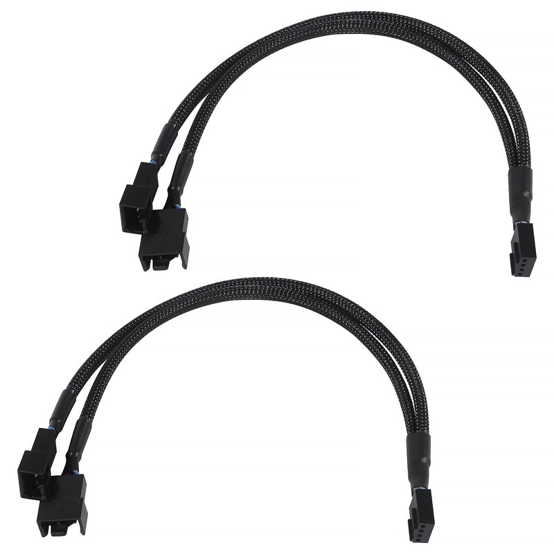 AITRIP PWM Fan Splitter Cable 1 to 2 Converter, Black