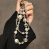 Turkalla Phone Wrist Strap,Marble Beaded Phone Charm with Tether Tab,Hands-Free