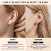 JEROOT 7 mm Cubic Zirconia Earrings in Heart Shape, Sparkling