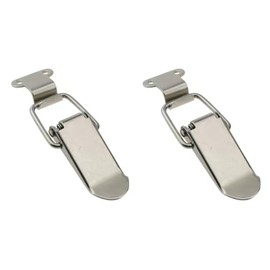 74mm Spring Toggle Latch Hasp, 2Pcs Stainless Steel Tension Clasp, Duck Billed Buckles for Cabinet Box Drawer