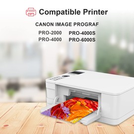 PFI-1700 Matte Black Pigment Ink Tank, Compatible with Canon PFI-1700 PFI-1700MBK 0774C001AA for imagePROGRAF PRO-2000 PRO-4000 PRO-4000S PRO-6000S Large-Format Inkjet Printers, 1-Pack