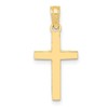 10K Solid Yellow Gold Holy Cross Necklace Religious Chain Pendant