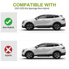 AUTOSAVER88 2025 Kia Sportage Floor Mats (Non Hybrid), 2023 2024 Sportage Floor Liners Cargo Mat, All Weather TPE Custom Fit Kia Sportage Rubber Car Liners Waterproof Car Mats Set Accessories, Black