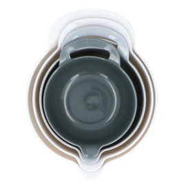 Alpina Mixing Bowl Set of 4, Plastic, White, Non-Slip, 1.2-3L