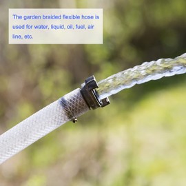 M METERXITY PVC Tubing - Industries Braided Flexible Hose Tube, Kink-Resistant, Apply to Industries Transferring Liquid/Water/Oil/Fuel (8mm x 12mm x 4M, Clear)