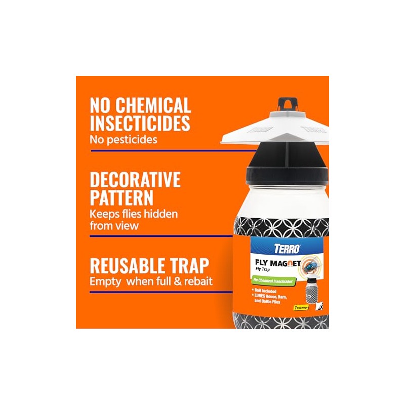 Terro Outdoor Reusable Fly Trap - Poison Free Solution