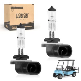 10L0L Golf Cart Halogen Headlight Bulb 37W 12V Light Bulb 886 for Club Car DS 1999-up & Precedent 2004-up, EZGO 1994-up Super Bright 2 PCS OEM# 101988101 74004-G01