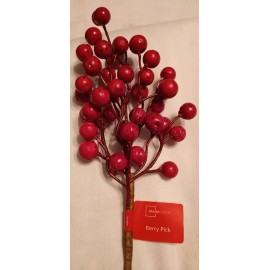 Mainstays New MainStays Floral Single Red Berry Pick Christmas Bouquets