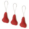 DeKulture Wool Felt Jingle Bells Christmas Ornaments (Set of 3)