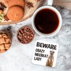 CS061 Beware Crazy Meerkat Lady Novelty Funny Coffee Tea Drink